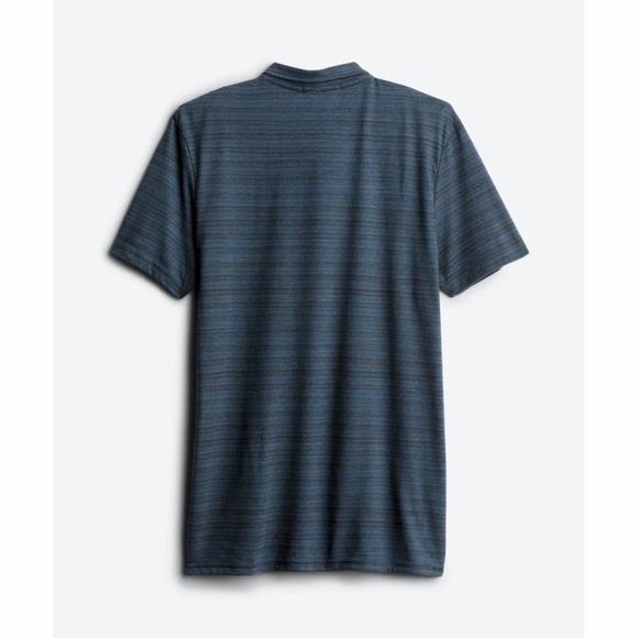NWT Threads 4 Thought mens Navy striped polo, size medium - Picture 2 of 11